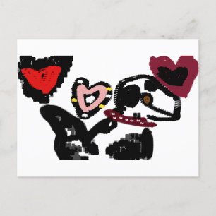 Dalmatiner valentine postkarte