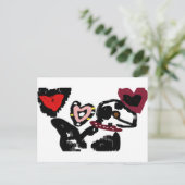 Dalmatiner valentine postkarte (Stehend Vorderseite)