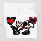 Dalmatiner valentine postkarte (Vorne/Hinten)