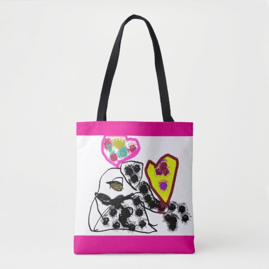 Dalmatiner-Valentinfarbe Tasche (Vorderseite)