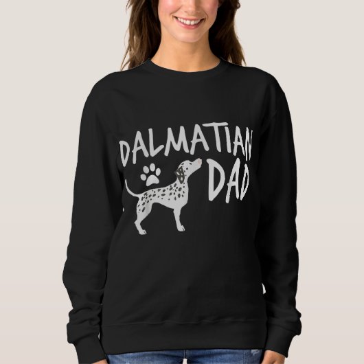 Dalmatiner Vater Niedlich Hunde Welpen Tiergeschen Sweatshirt (Vorderseite)