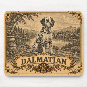 Dalmatiner, Vintage Heritage Hund Mousepad