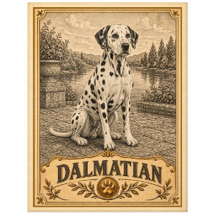 Dalmatiner, Vintage Heritage Hund Postkarte