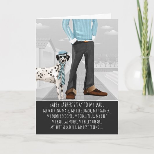 Dalmatiner vom Tag des Hundes Karte (Vorderseite)