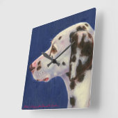 Dalmatiner-Wandklemme Quadratische Wanduhr (Winkel)