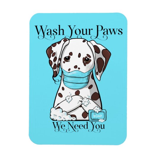 Dalmatiner waschen die Paare Magnet (Vertikal)