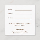 Dalmatiner Wasserfarbe Haustier Erinnerung Quadratische Visitenkarte (Rückseite)