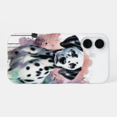 Dalmatiner Wasserfarben Kunst iPhone 16 Hülle (Rückseite (Horizontal))