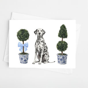 Dalmatiner Watercolor Hund Welpe Chinoiserie Karte
