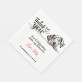 Dalmatiner Wedding Vielen Dank Serviette (Ecke)