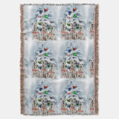 Dalmatiner Weihnachten Decke (Vorderseite Vertikal)