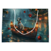 Dalmatiner Weihnachten Feierliche Reise Große Geschenktüte (Vorderseite)