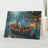 Dalmatiner Weihnachten Feierliche Reise Karte (Vorderseite)