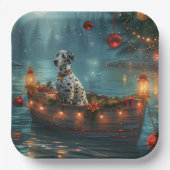 Dalmatiner Weihnachten Feierliche Reise Pappteller (Vorderseite)