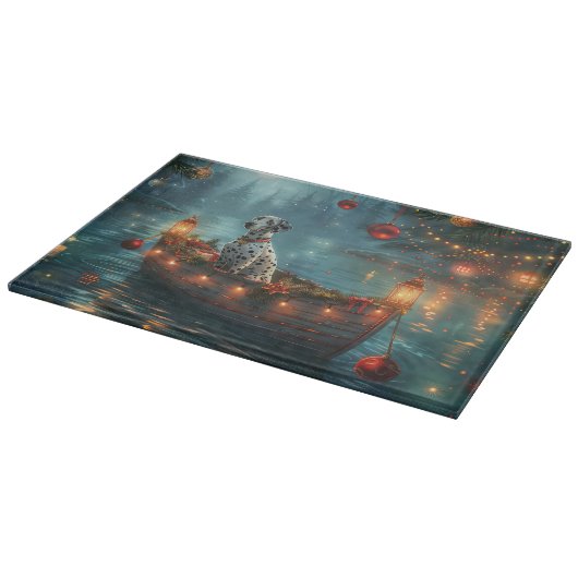 Dalmatiner Weihnachten Feierliche Reise Schneidebrett (Ecke)