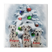 Dalmatiner Weihnachten Fliese (Vorderseite)