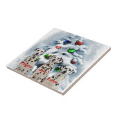 Dalmatiner Weihnachten Fliese (Seite)