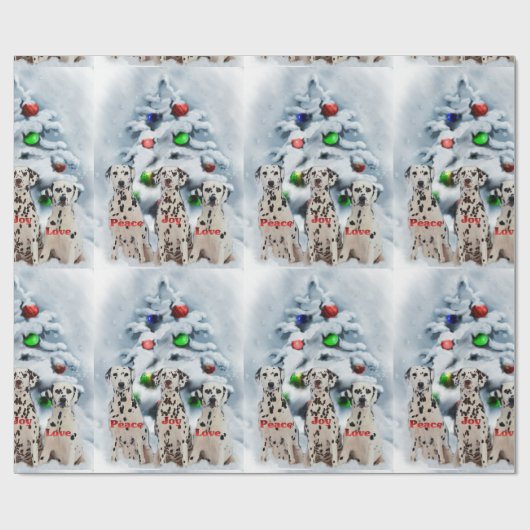 Dalmatiner Weihnachten Geschenkpapier (Flach)