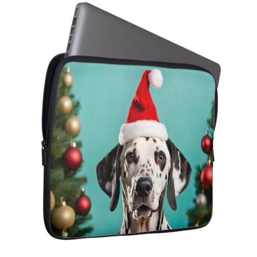 Dalmatiner Weihnachten Laptopschutzhülle (Vorne Rechts)
