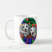 Dalmatiner Weihnachten Offene Geschenke Kaffeetasse (Links)
