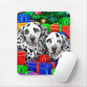 Dalmatiner Weihnachten Offene Geschenke Mousepad (Mit Mouse)