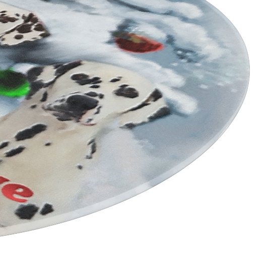 Dalmatiner Weihnachten Schneidebrett (Ecke)