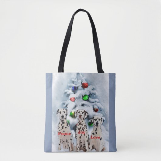 Dalmatiner Weihnachten Tasche (Vorderseite)