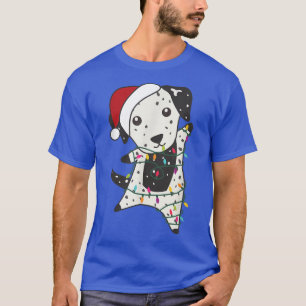 Dalmatiner Weihnachten Weihnachtstiere Lichter T-Shirt