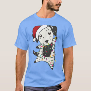 Dalmatiner Weihnachten Weihnachtstiere Lichter T-Shirt