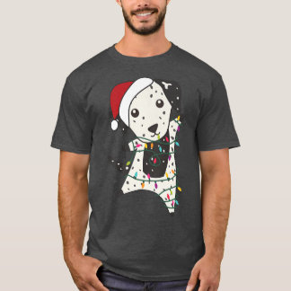 Dalmatiner Weihnachten Weihnachtstiere Lichter T-Shirt