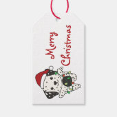 Dalmatiner Weihnachten Winter Niedliche Hunde Urla Geschenkanhänger (Vorderseite)