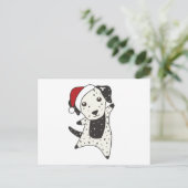 Dalmatiner Weihnachts Hund Wintertiere Hunde Postkarte (Stehend Vorderseite)