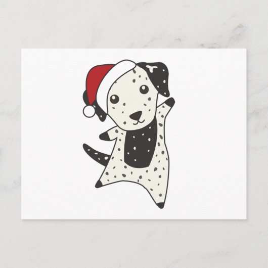 Dalmatiner Weihnachts Hund Wintertiere Hunde Postkarte (Vorderseite)