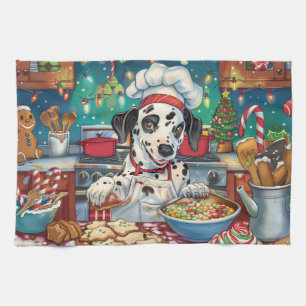 Dalmatiner Weihnachtsbäckerei: Festliches Weihnach Geschirrtuch