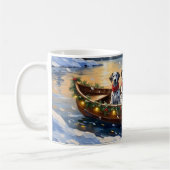 Dalmatiner Weihnachtsboot-Feiertag Kaffeetasse (Links)
