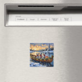 Dalmatiner Weihnachtsboot-Feiertag Magnet (In Situ (Geschirrspüler))