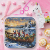 Dalmatiner Weihnachtsboot-Feiertag Pappteller (Party)