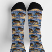 Dalmatiner Weihnachtsboot-Feiertag Socken (Oben)