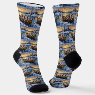 Dalmatiner Weihnachtsboot-Feiertag Socken
