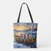 Dalmatiner Weihnachtsboot-Feiertag Tasche (Rückseite)