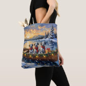 Dalmatiner Weihnachtsboot-Feiertag Tasche (Von Nahem)