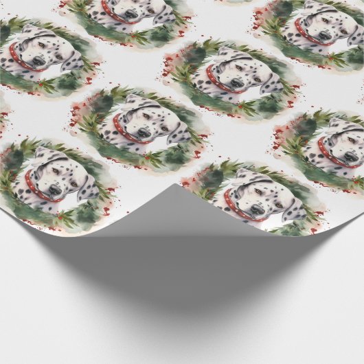 Dalmatiner Weihnachtsfest Geschenkpapier (Ecke)