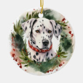 Dalmatiner Weihnachtsfest Keramik Ornament (Vorne)