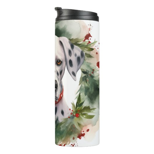 Dalmatiner Weihnachtsfest Thermosbecher (Nach rechts gedreht)