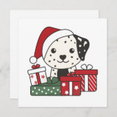 Dalmatiner Weihnachtsgeschenk Winterhunde Feiertagskarte (Vorne/Hinten)