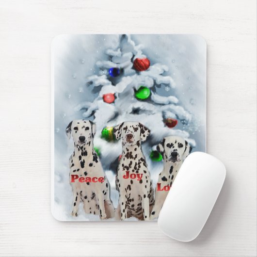 Dalmatiner Weihnachtsgeschenke Mousepad (Mit Mouse)