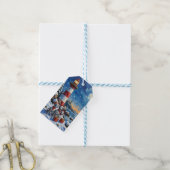 Dalmatiner-Weihnachtsleuchtturm-Feiertag Geschenkanhänger (Mit Garn)