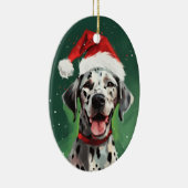 Dalmatiner Weihnachtsmalerei Keramik Ornament (Rechts)