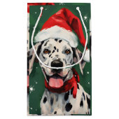 Dalmatiner Weihnachtsmalerei Kleine Geschenktüte (Rückseite)