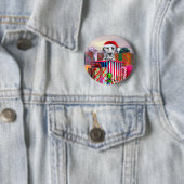 Dalmatiner Weihnachtsüberraschung Button (Beispiel)